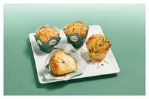 Mini-muffins courgette tomate fourrés Boursin ail et fines herbes